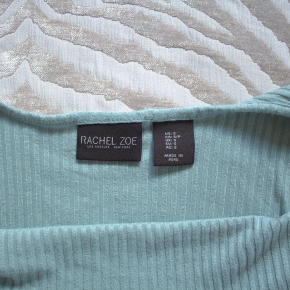 Rachel Zoe | Mint Green Ribbed Tank Top - Picture 4 of 4